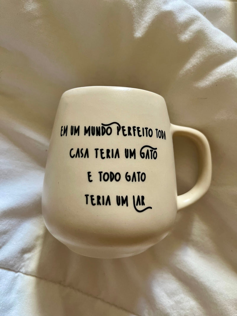 Caneca bolotinha - Em um mundo perfeito - gatinho