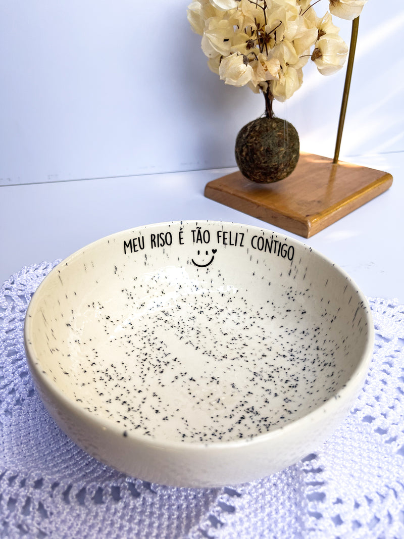 Bowl boho: Meu riso é tão feliz contigo